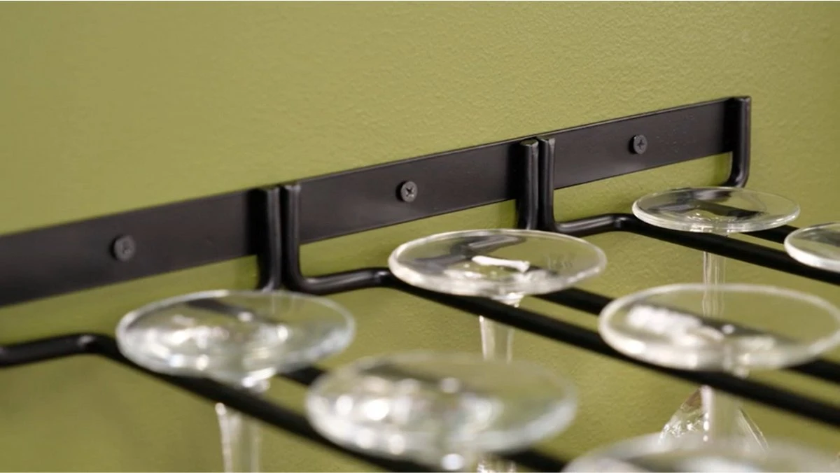 Wijnglazenhouder Voor Aan De Muur | Wijnglazen Rek | 16 Glazen | Ophangrek Wijnglazen | Ophangrek Glazen | Ophangrek | Wijnglas Rek | Wijnglas Houder | Zwart 4 Wijnglazenhouder Voor Aan De Muur | Wijnglazen Rek | 16 Glazen | Ophangrek Wijnglazen | Ophangrek Glazen | Ophangrek | Wijnglas Rek | Wijnglas Houder | Zwart - Afbeelding 2