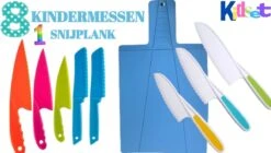 Kidset® Kindermessen Set – Messenset Voor Kinderen – Kindermes - Gekleurde Kindermessen - Koken Met Kinderen - Kindermessen Set Met Snijplank - 9 Delig - Kiddicutter - Kindvriendelijke Messen - Kindvriendelijk