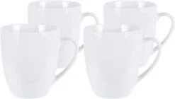Excellent Houseware Set Van 4x Stuks Bekers/mokken Wit 380 Ml Van Porselein - Melkbekers -Skimask 1200x682 2