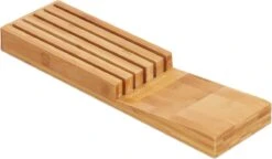 Relaxdays Messenblok Zonder Messen - Bamboe - Messenhouder - Voor Lade - Voor 5 Messen -Skimask 1200x698
