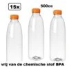 15x Flesje PET Helder 500cc Met Oranje Dop - Drinken Jus Sinas Cola Sappen Dranken -Skimask 1200x700 1