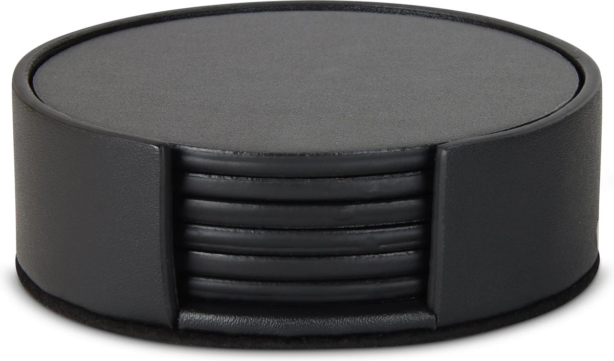 Castagnola Lederen Onderzetters Met Houder – Onderzetters Voor Glazen – Onderzetters Design – Onderzettersset – Drink Onderzetters – Leder – Leren Onderzetters – Set Van 6 – Zwart 9 Castagnola Lederen Onderzetters Met Houder – Onderzetters Voor Glazen – Onderzetters Design – Onderzettersset – Drink Onderzetters – Leder – Leren Onderzetters – Set Van 6 – Zwart - Afbeelding 7