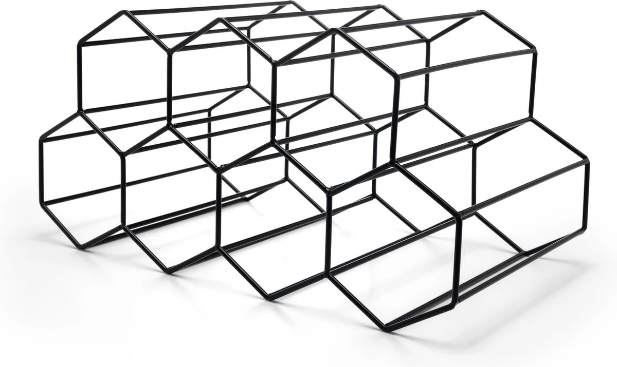 Leopold Vienna - Wijnrek Zwart 4 Leopold Vienna - Wijnrek Zwart - Afbeelding 2