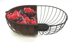 Fruitschaal/fruitmand Metaal Met Inzetbakje Zwart 30 X 20 Cm - Fruitschalen/fruitmanden - Draadmand Van Metaal -Skimask 1200x715 4