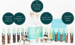 Merkloos Do Your Whiskey - Whiskey Zelf Maken Cadeauset - Hoogwaardige In Mooie Kruidenflessen -6 Roestvrij Stalen Whiskeystenen - Maakt To 6 Liter Whiskey -Skimask 1200x717 3