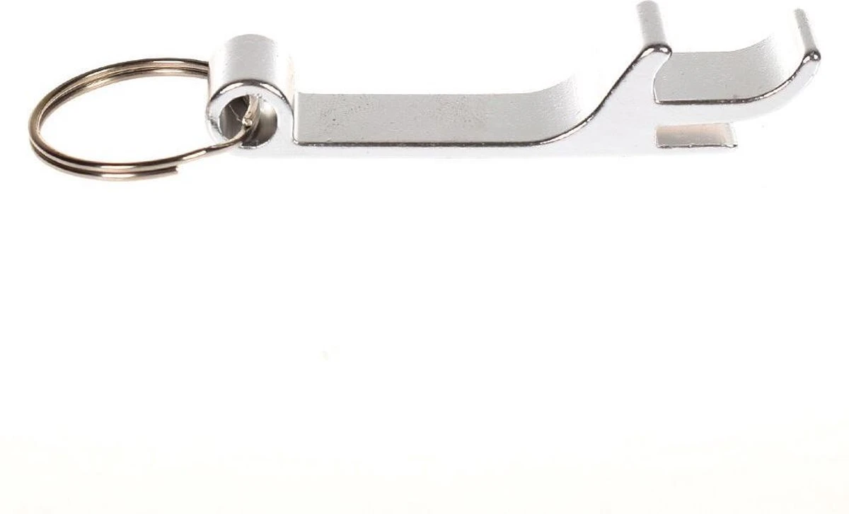 Bieropener Sleutelhanger - Flesopener - Keychain - Zilver 4 Bieropener Sleutelhanger - Flesopener - Keychain - Zilver - Afbeelding 2