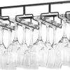 Merkloos Ophangrek Wijnglazen - Wijnrek - Ophangrek - Glazenrek - Wijn Glas Rek - Wijnglas Houder - Wijnglazenhouder - Wijnglazen Organizer - Glasophangrek - Wijnglas Rek - Bar, Keuk - Zwart -Skimask 1200x727