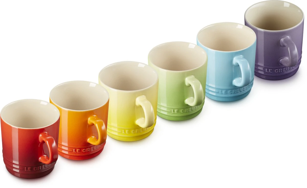 Le Creuset Set Van 6 Koffiebekers 200 Ml Regenboog Kleuren 6 Le Creuset Set Van 6 Koffiebekers 200 Ml Regenboog Kleuren - Afbeelding 4