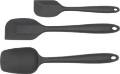 Merkloos Spatelset Siliconen - Set Spatels Van 3 - Zwart