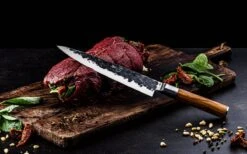 Forged Olive Koksmes 20cm - Olijfhout - In Houten Giftbox -Skimask 1200x749 1