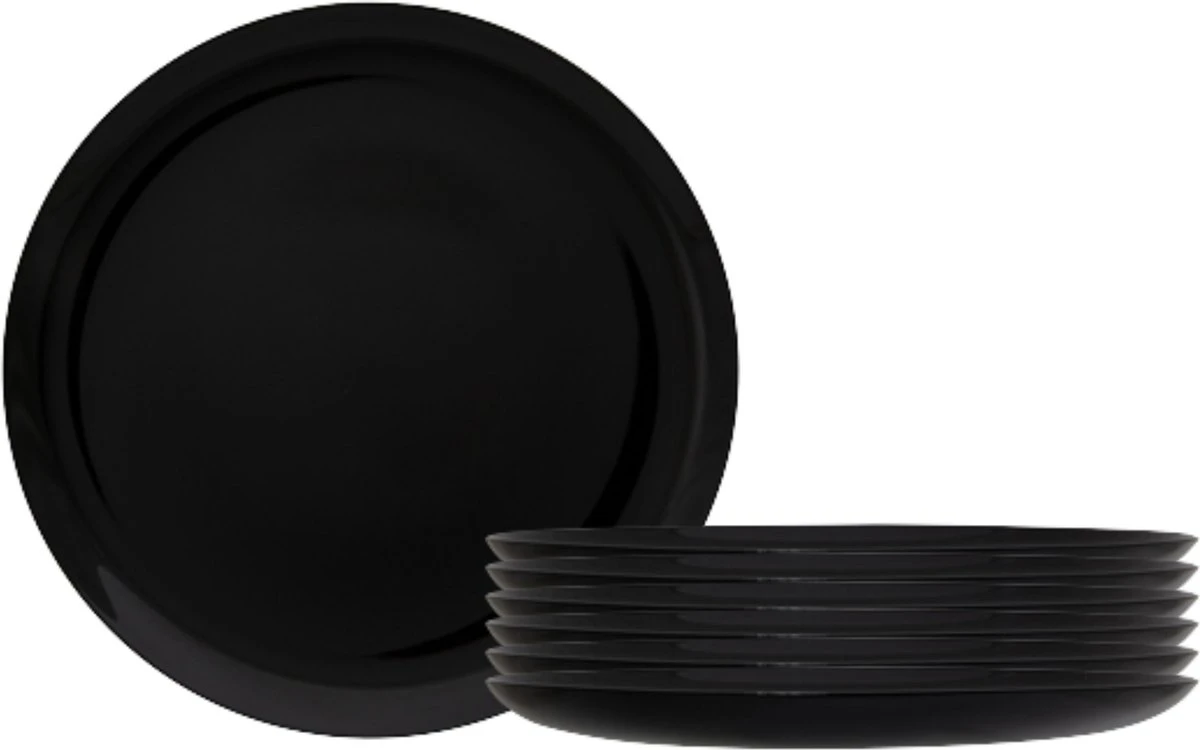 Grote Zwarte Pizzaborden - 6 Stuks - 32 Cm 4 Grote Zwarte Pizzaborden - 6 Stuks - 32 Cm - Afbeelding 2