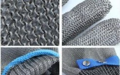 LittleMoon - Oesterhandschoen - Maat L - RVS - Zilver/Blauw