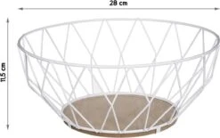Fruitmand Wit Metaal - Fruitschaal - Decoratieve Schaal - 28 Cm 7 Fruitmand Wit Metaal - Fruitschaal - Decoratieve Schaal - 28 Cm -Skimask 1200x754 6
