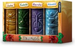 MikaMax Tiki Mugs - Cocktail Glazen - Hawaii – Cocktail Set - Mok - Keramiek- Set Van 4 - Vaatwasser Bestendig - 330ML -Skimask 1200x755 1