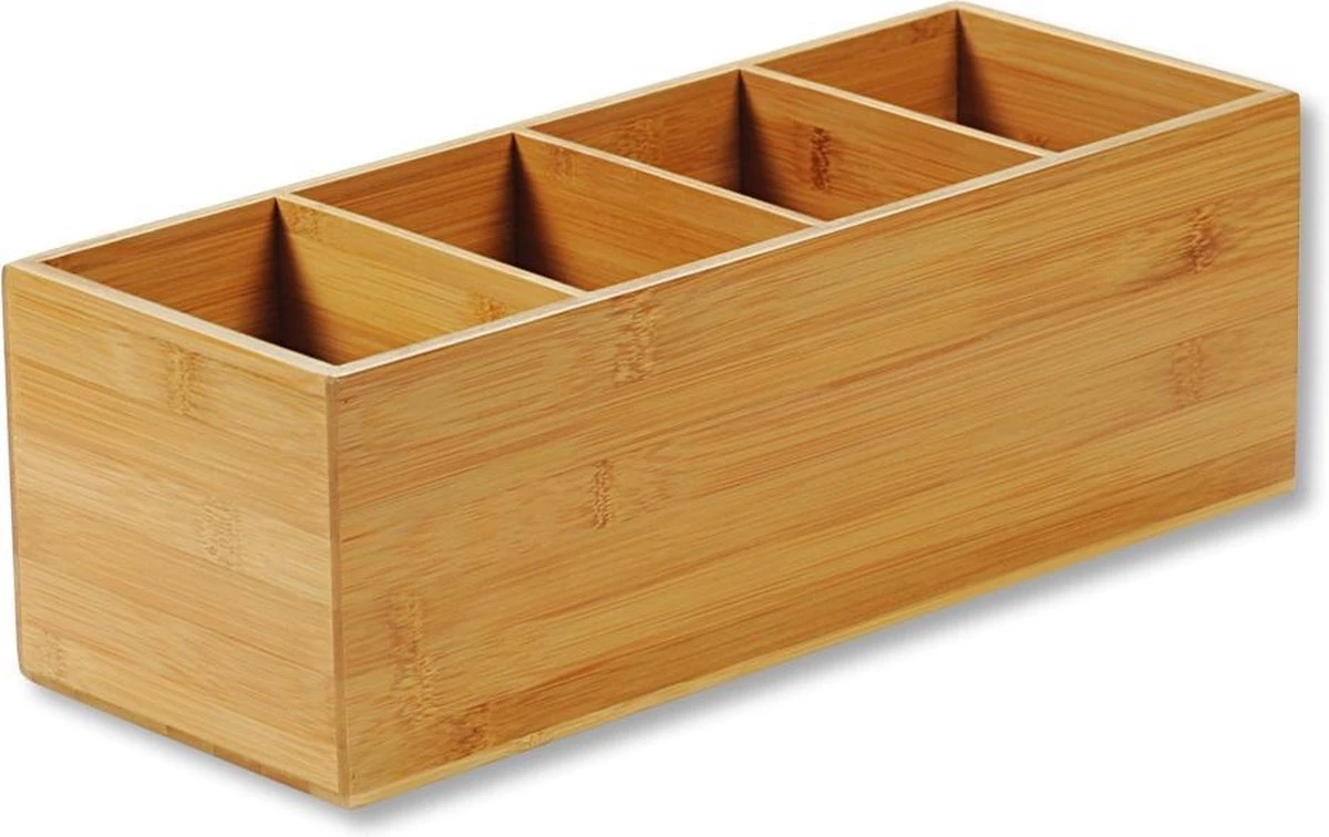 Merkloos Bestekbak FSC® Bamboe Hout - Staande Bestekhouder - Bestekbakje Houder - Bestek Bak Organizer- Bestekcassette - 35 X 14 X 12 Cm 6 Merkloos Bestekbak FSC® Bamboe Hout - Staande Bestekhouder - Bestekbakje Houder - Bestek Bak Organizer- Bestekcassette - 35 X 14 X 12 Cm - Afbeelding 4
