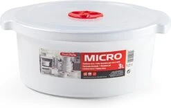 3x Stuks Magnetron Voedsel Opwarmen Potjes/bakjes 3 Liter Met Speciale Deksel - 25 X 23 X 10 Cm -Skimask 1200x758 13