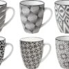Set Van 12x Stuks Kopjes/bekers Nikko Zwart/wit Print 19 Cl - Koffie/thee Mokken Met Oor 1 Set Van 12x Stuks Kopjes/bekers Nikko Zwart/wit Print 19 Cl - Koffie/thee Mokken Met Oor -Skimask 1200x771 3