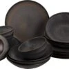 Palmer Serviesset Houston Stoneware 6-persoons 24-delig Zwart Grijs -Skimask 1200x771 4