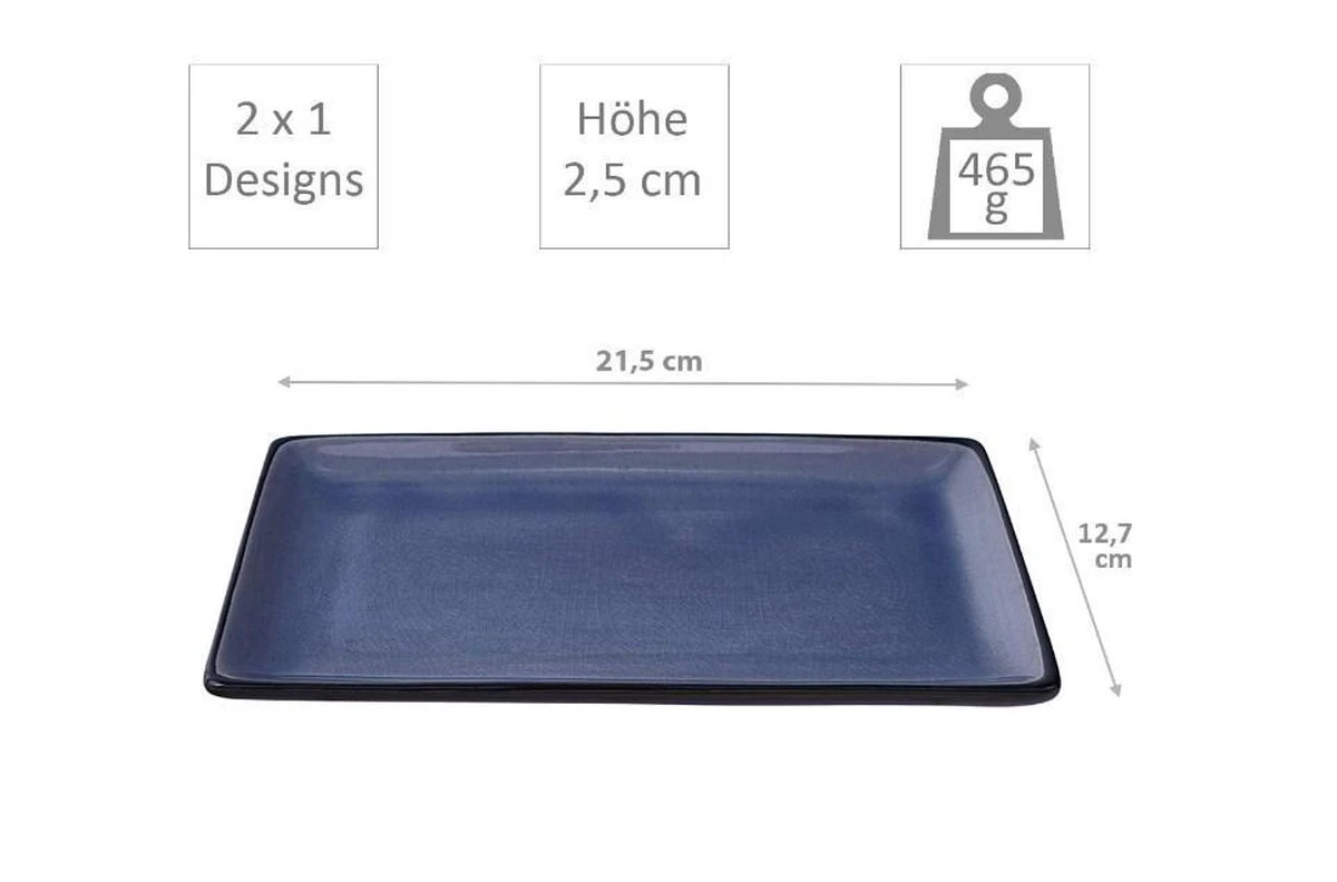 Tokyo Design Studio Glassy Blue Sushi Servies - 8 Delig - 2 Persoons 7 Tokyo Design Studio Glassy Blue Sushi Servies - 8 Delig - 2 Persoons - Afbeelding 5