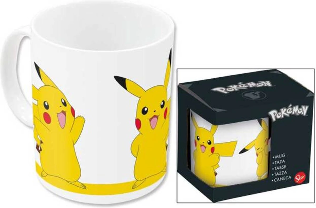 Pokémon Mok Pikachu 350 Ml Junior Keramiek Wit/geel 5 Pokémon Mok Pikachu 350 Ml Junior Keramiek Wit/geel - Afbeelding 3