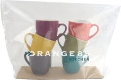 Orange85 Koffiekopjes Gekleurd - Set Van 6 - Koffiemokken - Streep - 200 Ml - Reliëf - Aardewerk - Met Oor - Theemokken -Skimask 1200x796 6