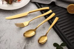 Bestekset - Bestek Goud -24 Delig-Zwitsers Kwaliteit-Complete Set-100% Roestvrijstaal-Gold 24k-Goud 24K -Skimask 1200x799 114