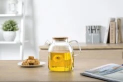 S091 Glazen Theepot Met Bamboedeksel - 1600 Ml - Samadoyo -Skimask 1200x799 217