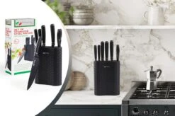 Magani - Zwarte Messenset - 6-delig - RVS - Vaatwasserbestendig - Inclusief Schaar En Messenhouder 14 Magani - Zwarte Messenset - 6-delig - RVS - Vaatwasserbestendig - Inclusief Schaar En Messenhouder -Skimask 1200x799 39