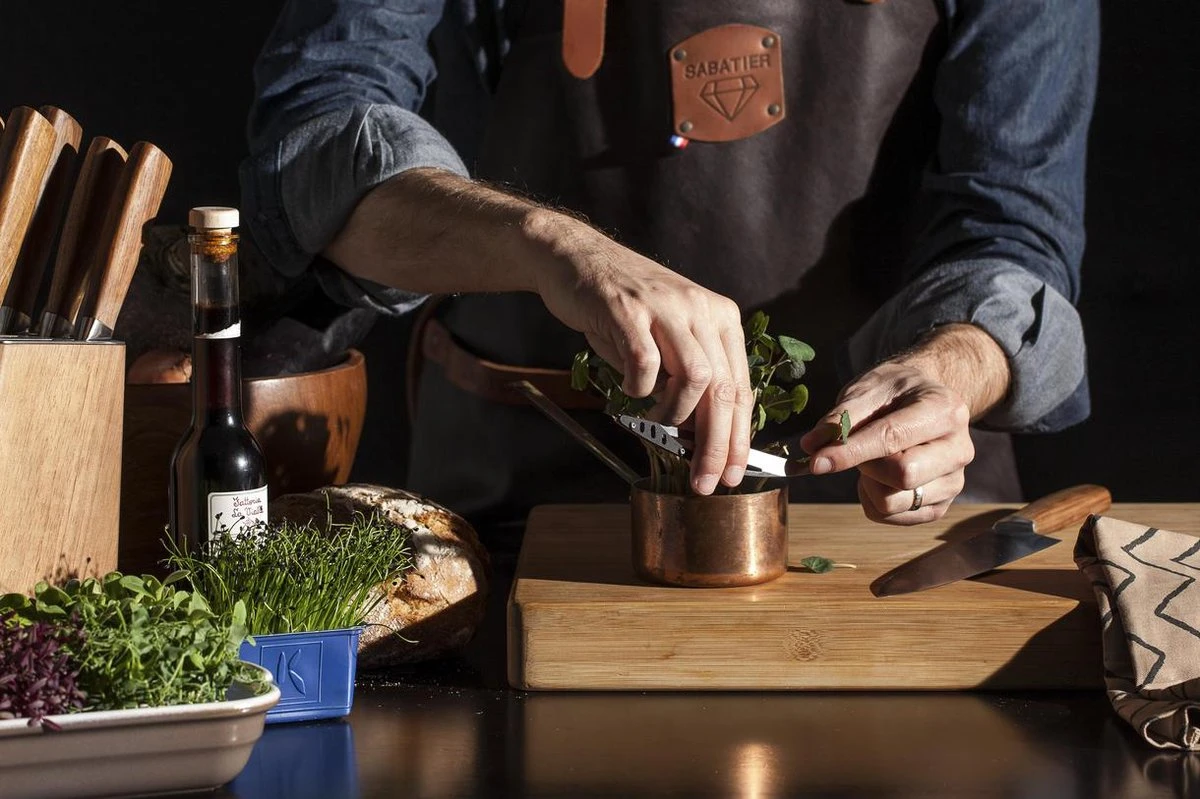 Diamant Sabatier - Babiole - Messenblok - 6delig - Acacia Hout - Roestvrijstaal 7 Diamant Sabatier - Babiole - Messenblok - 6delig - Acacia Hout - Roestvrijstaal - Afbeelding 5