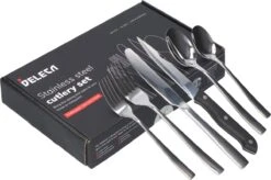 Deleca 8 Persoons Bestekset (48-delig) - Lepels, Messen, Vorken & Steakmessen - Vaatwasserbestendig - Zilver / RVS 20 Deleca 8 Persoons Bestekset (48-delig) - Lepels, Messen, Vorken & Steakmessen - Vaatwasserbestendig - Zilver / RVS -Skimask 1200x799 99