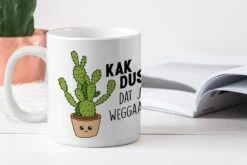Mok - Koffiemok - Spreuken - Quote - 'Kak Dus Dat Je Weggaat' - Baan - Mokken - 350 ML - Beker - Koffiemokken - Theemok - Mok Met Tekst -Skimask 1200x800 277