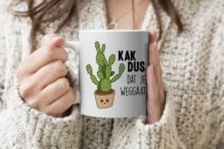 Mok - Koffiemok - Spreuken - Quote - 'Kak Dus Dat Je Weggaat' - Baan - Mokken - 350 ML - Beker - Koffiemokken - Theemok - Mok Met Tekst -Skimask 1200x800 278