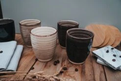 Koffiekopjes - Industrieel Grijs - Koffiebeker - Unieke Kleuren - Set Van 12 Kopjes (ook Los Verkrijgbaar) - 160ML En 340ML - Porselein - Hip En Trendy -Skimask 1200x800 290