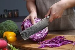 PAUDIN N6 Professioneel RVS Japans Nakiri Mes - 17,5 Cm - Hoogwaardig Roestvast Duits Carbonstaal - Damascus Patroon - Cadeau Tip 22 PAUDIN N6 Professioneel RVS Japans Nakiri Mes - 17,5 Cm - Hoogwaardig Roestvast Duits Carbonstaal - Damascus Patroon - Cadeau Tip -Skimask 1200x800 31