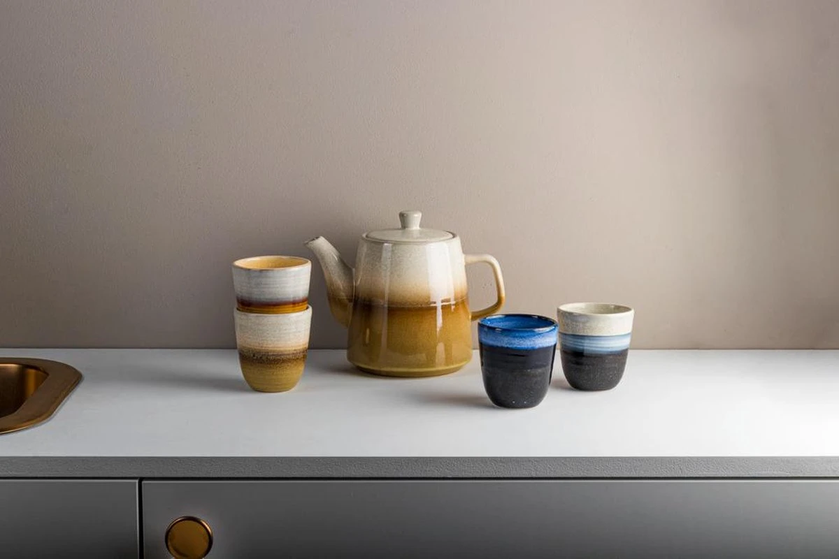 Gusta - Theepot - Retro - Groen/Bruin - 1L 4 Gusta - Theepot - Retro - Groen/Bruin - 1L - Afbeelding 2