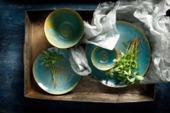 Palmer Bord Lotus 27.5 Cm Zwart Turquoise Stoneware 2 Stuk(s) -Skimask 1200x800 383