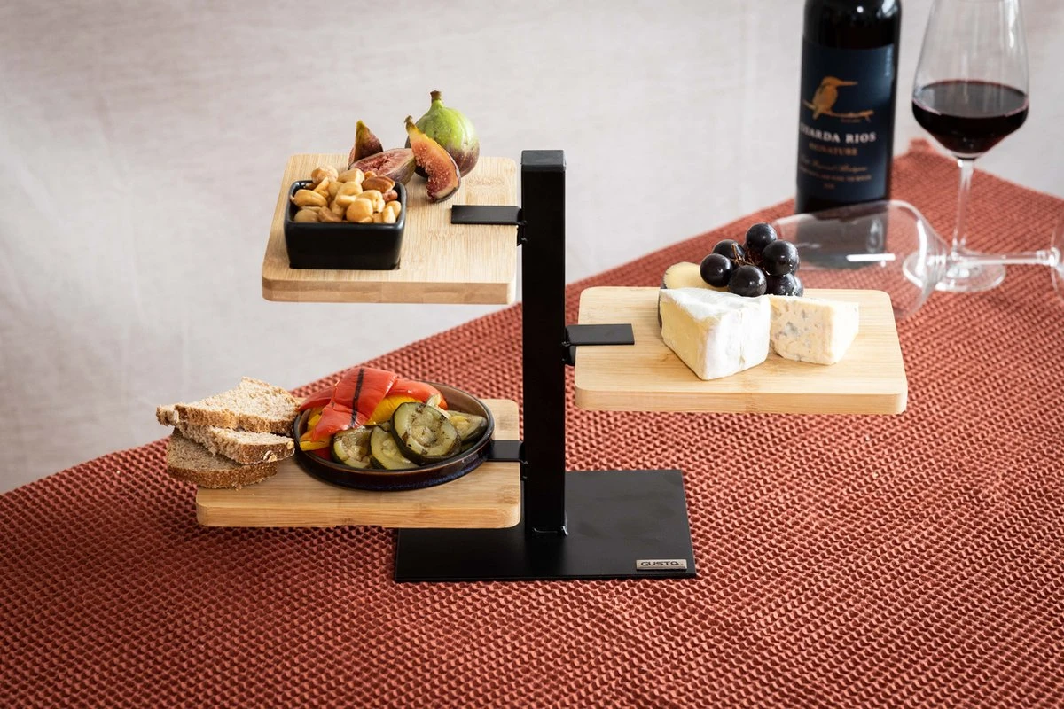 Gusta Serveertoren - 3 Bamboe Planken 12 Gusta Serveertoren - 3 Bamboe Planken - Afbeelding 10