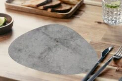 Placemat Organisch - Placemats Organic - Onderleggers - Beton Print - Grijs - Patronen - 10 Stuks -Skimask 1200x800 515