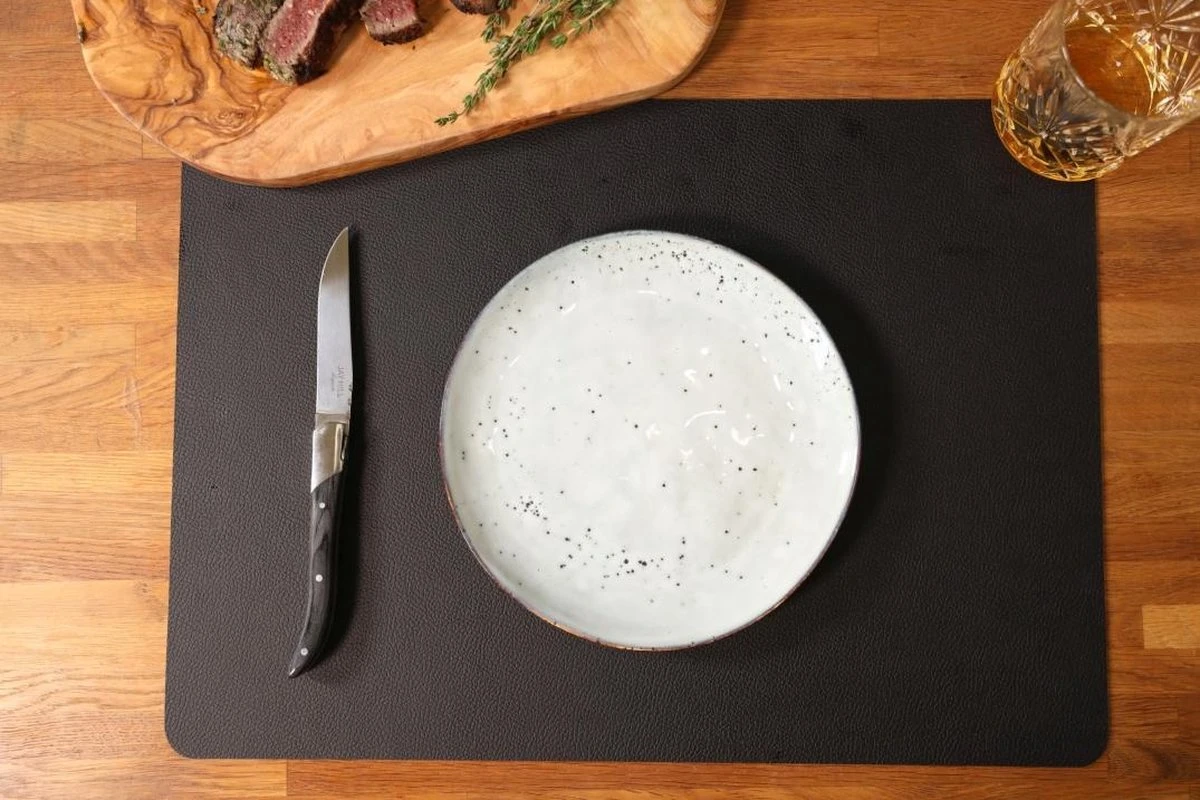 Jay Hill Placemats - Vegan Leer - Zwart - 46 X 33 Cm - 6 Stuks 5 Jay Hill Placemats - Vegan Leer - Zwart - 46 X 33 Cm - 6 Stuks - Afbeelding 3