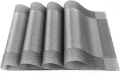 Vitamo™ Duurzame Placemats 4 Stuks - Hittebestendig - Makkelijk Schoon - Fijngeweven PVC - 30 X 45cm - Metallic Grijs 12 Vitamo™ Duurzame Placemats 4 Stuks - Hittebestendig - Makkelijk Schoon - Fijngeweven PVC - 30 X 45cm - Metallic Grijs -Skimask 1200x800 552