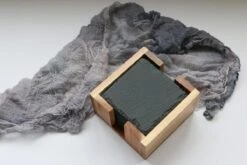 Leisteen Onderzetters Voor Glazen – Incl. Coating - Zwart Steen - 8 Stuks - TPU Rubber -Skimask 1200x800 570