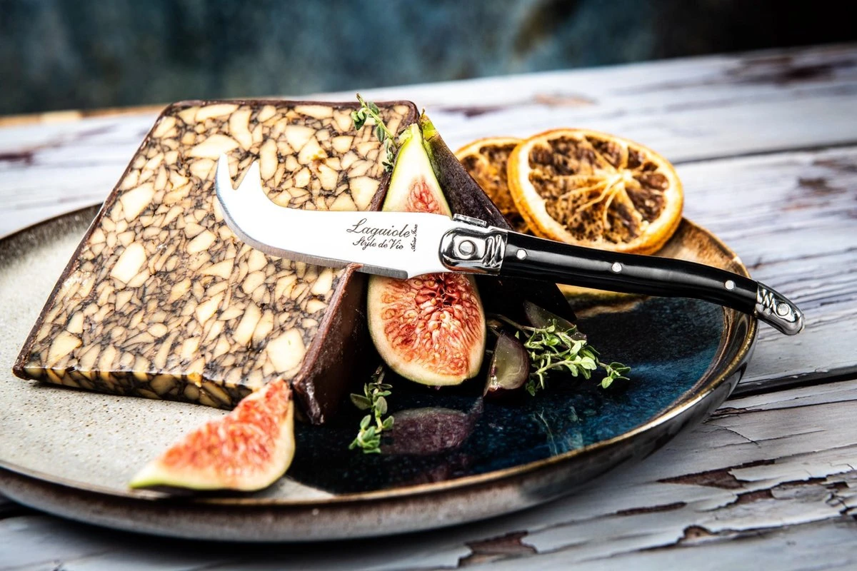 Laguiole Style De Vie Kaasmessenset Premium Line - 3-delig - Zwart 4 Laguiole Style De Vie Kaasmessenset Premium Line - 3-delig - Zwart - Afbeelding 2