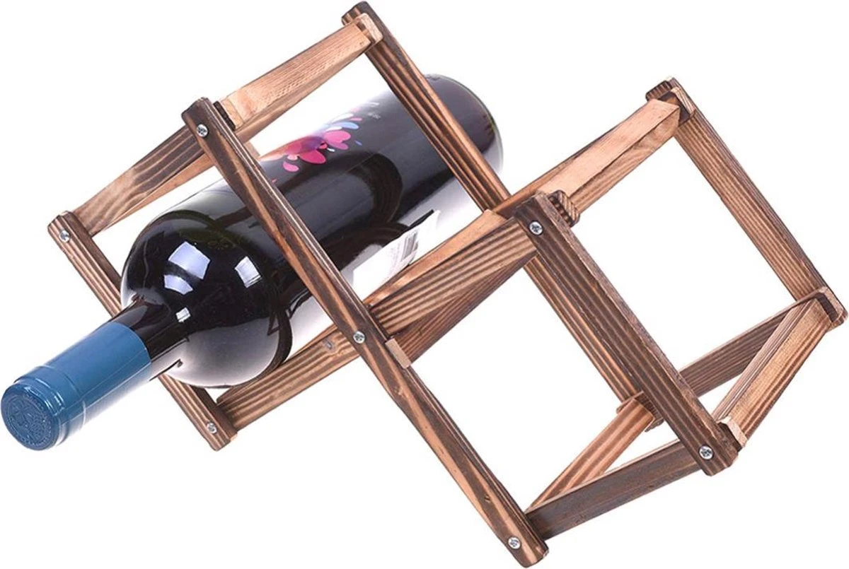 Merkloos Wijnrek 4 Flessen - Hout - Wijnflessenhouder - Wijnrek Hout - Inklapbaar - Houten Wijnrek - Wijnkast - Flessenrek - Wijnrekken - Wijnfleshouder 10 Merkloos Wijnrek 4 Flessen - Hout - Wijnflessenhouder - Wijnrek Hout - Inklapbaar - Houten Wijnrek - Wijnkast - Flessenrek - Wijnrekken - Wijnfleshouder - Afbeelding 8