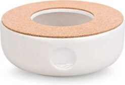 ConBlom Keramische Theepot, Warmer, Theewarmer, Koffiewarmer, Stoofje, Met Kurk-stoofje, Theepot Basis, Theefornuis, Melkwarmer Voor Thuis, Café, Theemelk (zonder Kaars En Theepot) -Skimask 1200x814 8