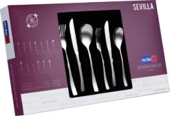 Sola Bestekset Sevilla - Economy - 8 Persoons - 70 Delig - Zilver Chroomstaal 18/0 - RVS 7 Sola Bestekset Sevilla - Economy - 8 Persoons - 70 Delig - Zilver Chroomstaal 18/0 - RVS -Skimask 1200x821 2