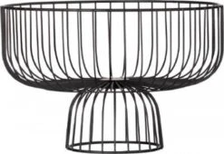 Fruitschaal/fruitmand Rond Op Voet Zwart Metaal 28 Cm - Fruitschalen/fruitmanden - Draadmand Van Metaal -Skimask 1200x825 7