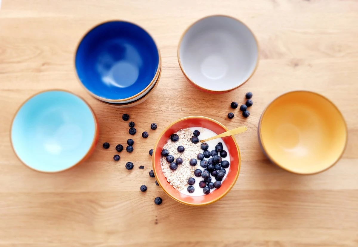 Vivi Oggi - Kom - Ontbijtkom - Kommen Set Van 6 - Ø 14cm - Kleurrijk - Italië 5 Vivi Oggi - Kom - Ontbijtkom - Kommen Set Van 6 - Ø 14cm - Kleurrijk - Italië - Afbeelding 3