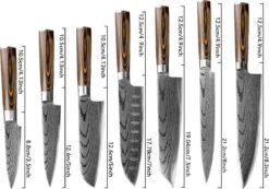 Larra™ - 7-delige Professionele Damascus Messen Set - Koksmessen - Japanse Messen - Koksmes - Damascus 9 Larra™ - 7-delige Professionele Damascus Messen Set - Koksmessen - Japanse Messen - Koksmes - Damascus -Skimask 1200x842