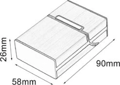 Merkloos Sigaretten Doosje - Donker Zwart - Aluminium - Sigaretten Houder/Hoesje - Weerbestendig - Stevig En Luxe Opbergdoosje -Skimask 1200x844 6