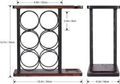 Nezr® Wijnrek - Luxe Design - Wijnrek Hout - Wijnrek Metaal - Wijnglashouder - Wijnfleshouder - Bruin -Skimask 1200x846 2